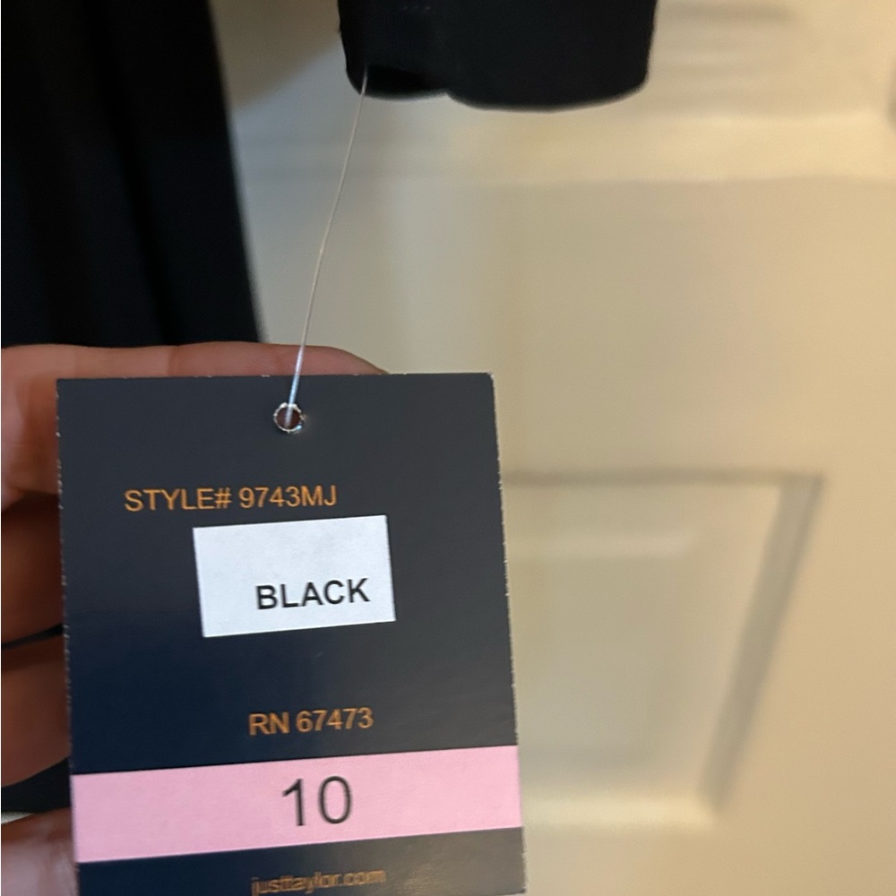 Just...Taylor Black Wrap Long Sleeve Dress, size 10 - Picture 9 of 10
